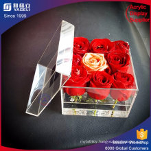 Yageli Factory Custom Made Clear Waterproof Acrylic Flower Box